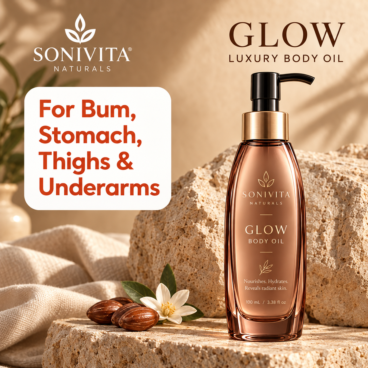 Huile corporelle SoniVita Glow — 100 ml